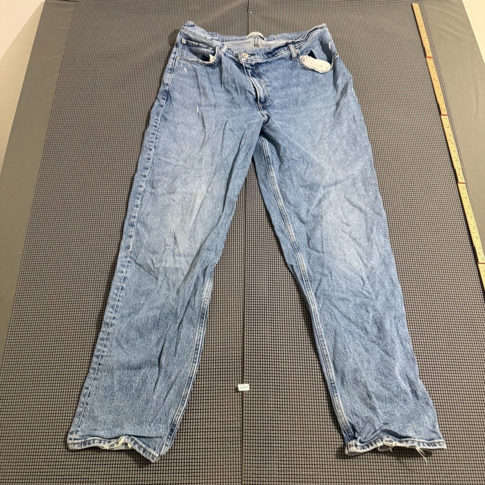 Abercrombie & Fitch The 90s Straight Ultra High Rise Jeans Blue Size 32 14